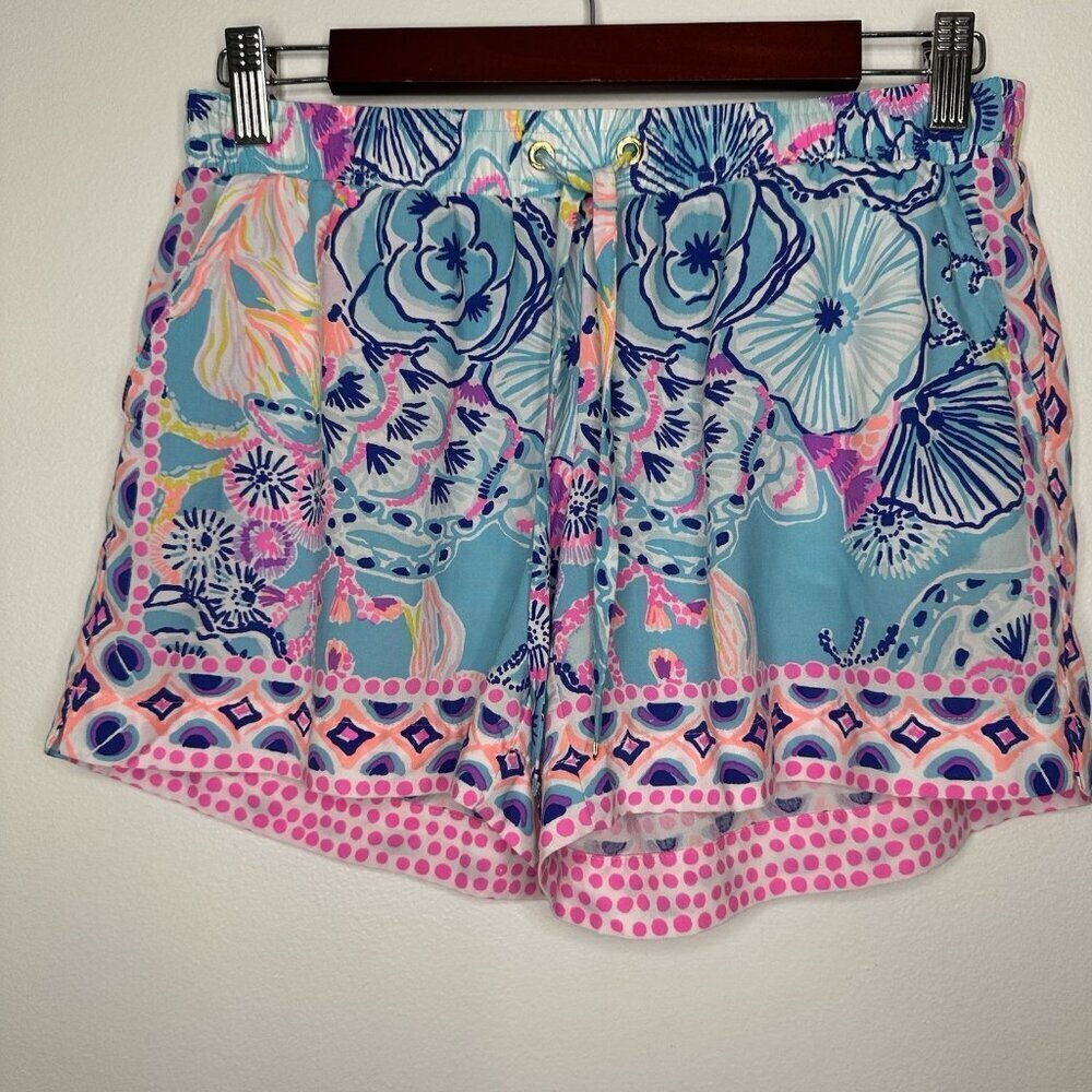 Lilly Pulitzer Katia Shorts Once‎ Upon A Tide Size S Elastic Drawstring Waist